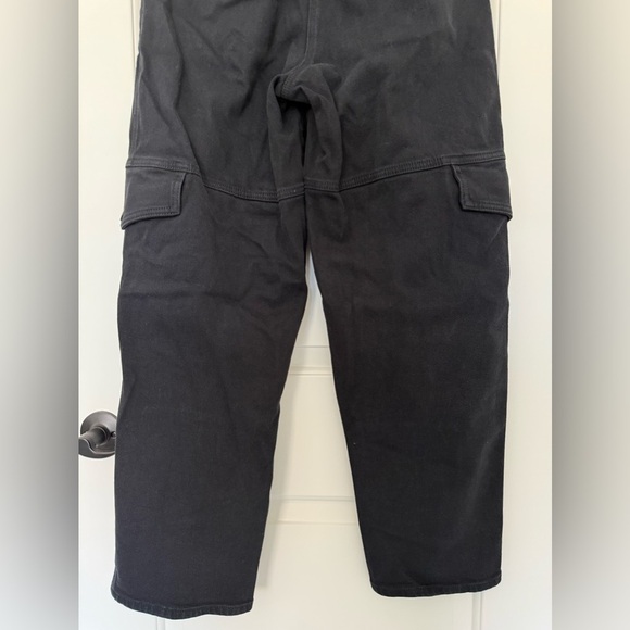 Aritzia Wilfred Free Cargo Pants Black Wide Leg Y2K Utility High Waist - Picture 5 of 8